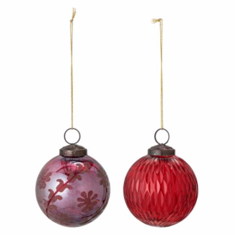 Ki Ornament, Rød, Glas